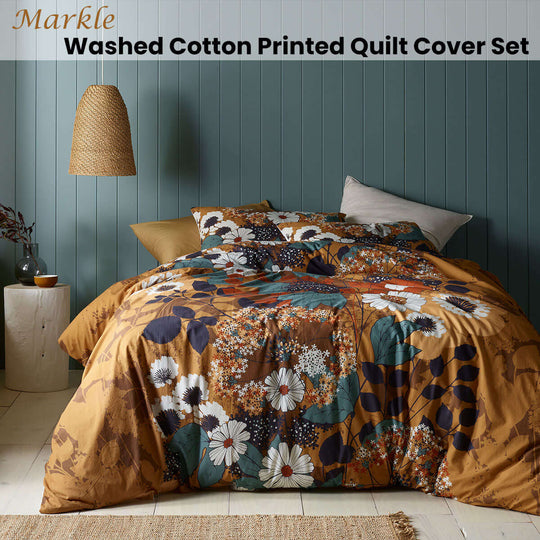 _label_, DSZ Product, feed-cond-new, feed-sl-free shipping, free-shippingAccessorize Markle Washed Cotton Printed Quilt Cover Set Queen - Premium Home & Garden > Bedding > Bed Sheets from Accessorize ! Shop Online Buy Now at S & D's Value Store Family Business Best Customer Service_label_, DSZ Product, feed-cond-new, feed-sl-free shipping, free-shipping