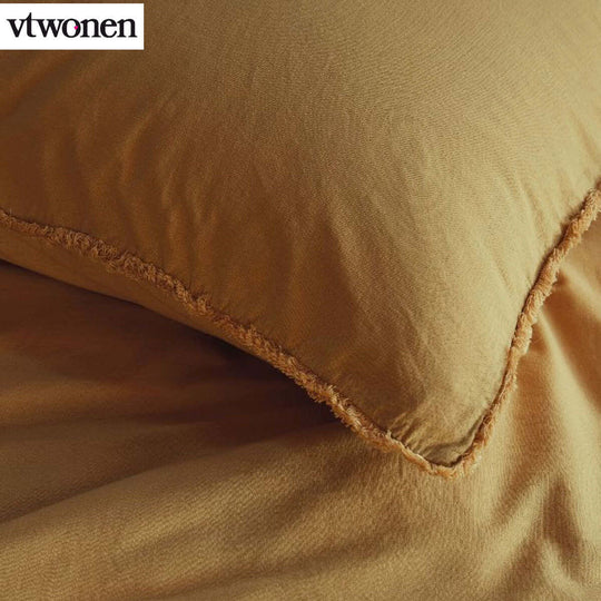 _label_, DSZ Product, feed-cond-new, feed-sl-free shipping, free-shipping, newVtwonen Natural Stone Fraying Yellow Quilt Cover Set King - Premium Home & Garden > Bedding > Duvet Covers from Vtwonen ! Shop Online Buy Now at S & D's Value Store Family Business Best Customer Service_label_, DSZ Product, feed-cond-new, feed-sl-free shipping, free-shipping, new