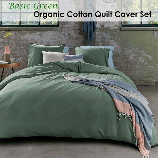 _label_, DSZ Product, feed-cond-new, feed-sl-free shipping, free-shipping, newBedding House Organic Cotton Basic Green Quilt Cover Set King - Premium Home & Garden > Bedding > Bed Sheets from Bedding House ! Shop Online Buy Now at S & D's Value Store Family Business Best Customer Service_label_, DSZ Product, feed-cond-new, feed-sl-free shipping, free-shipping, new