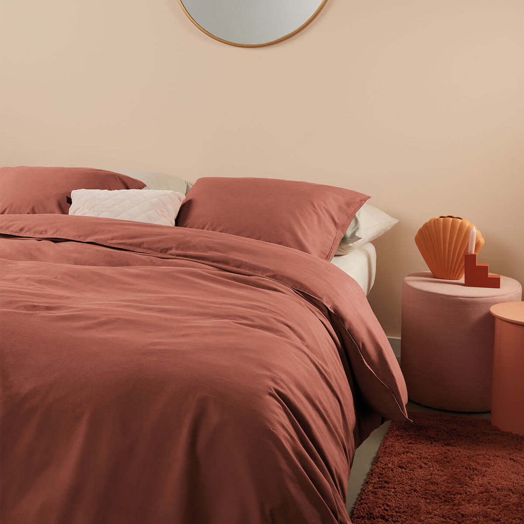 _label_, DSZ Product, feed-cond-new, feed-sl-free shipping, free-shipping, newBedding House Organic Cotton Basic Terracotta Quilt Cover Set King - Premium Home & Garden > Bedding > Bed Sheets from Bedding House ! Shop Online Buy Now at S & D's Value Store Family Business Best Customer Service_label_, DSZ Product, feed-cond-new, feed-sl-free shipping, free-shipping, new