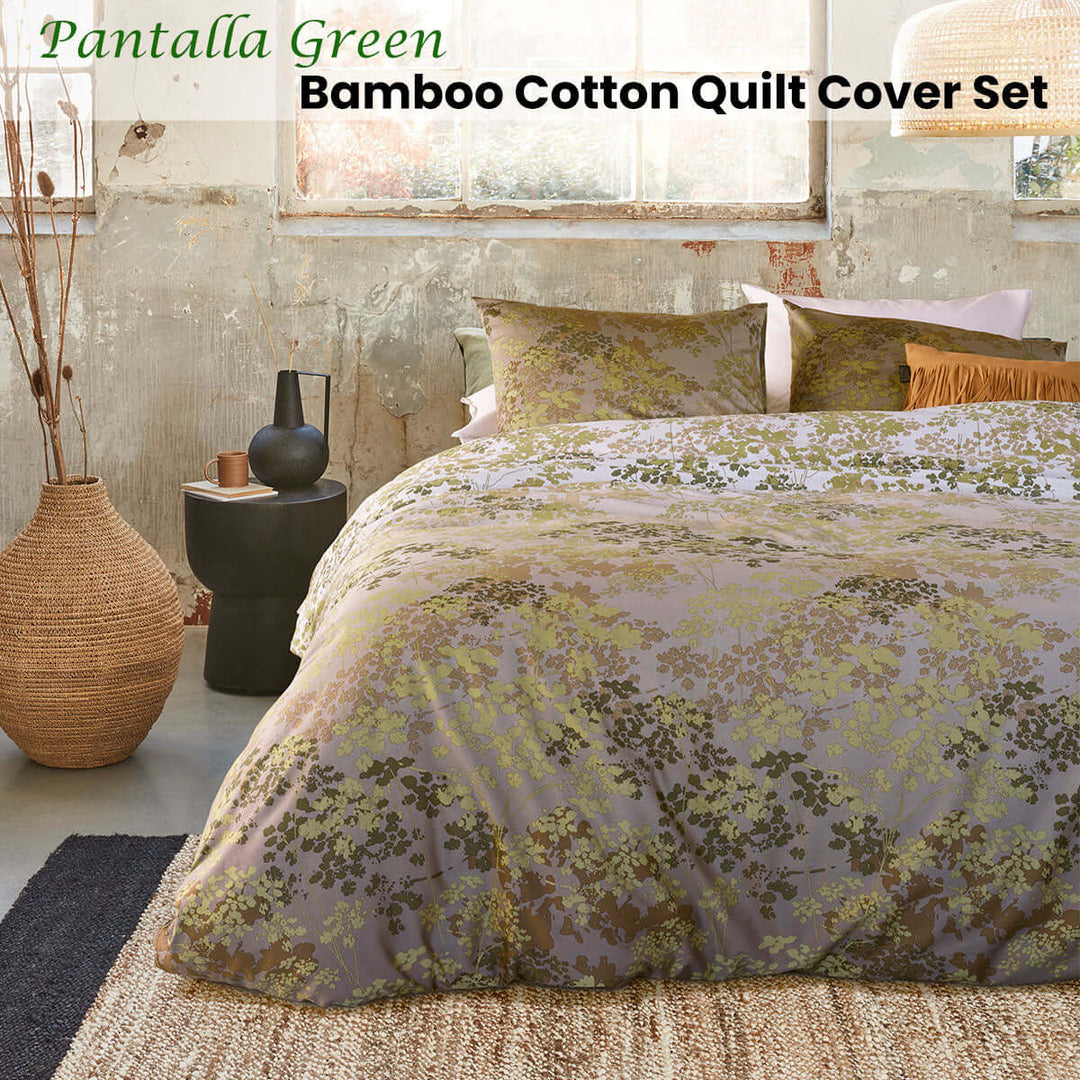 _label_, DSZ Product, feed-cond-new, feed-sl-free shipping, free-shipping, newBedding House Pantalla Green Bamboo Cotton Quilt Cover Set King - Premium Home & Garden > Bedding > Duvet Covers from Bedding House ! Shop Online Buy Now at S & D's Value Store Family Business Best Customer Service_label_, DSZ Product, feed-cond-new, feed-sl-free shipping, free-shipping, new