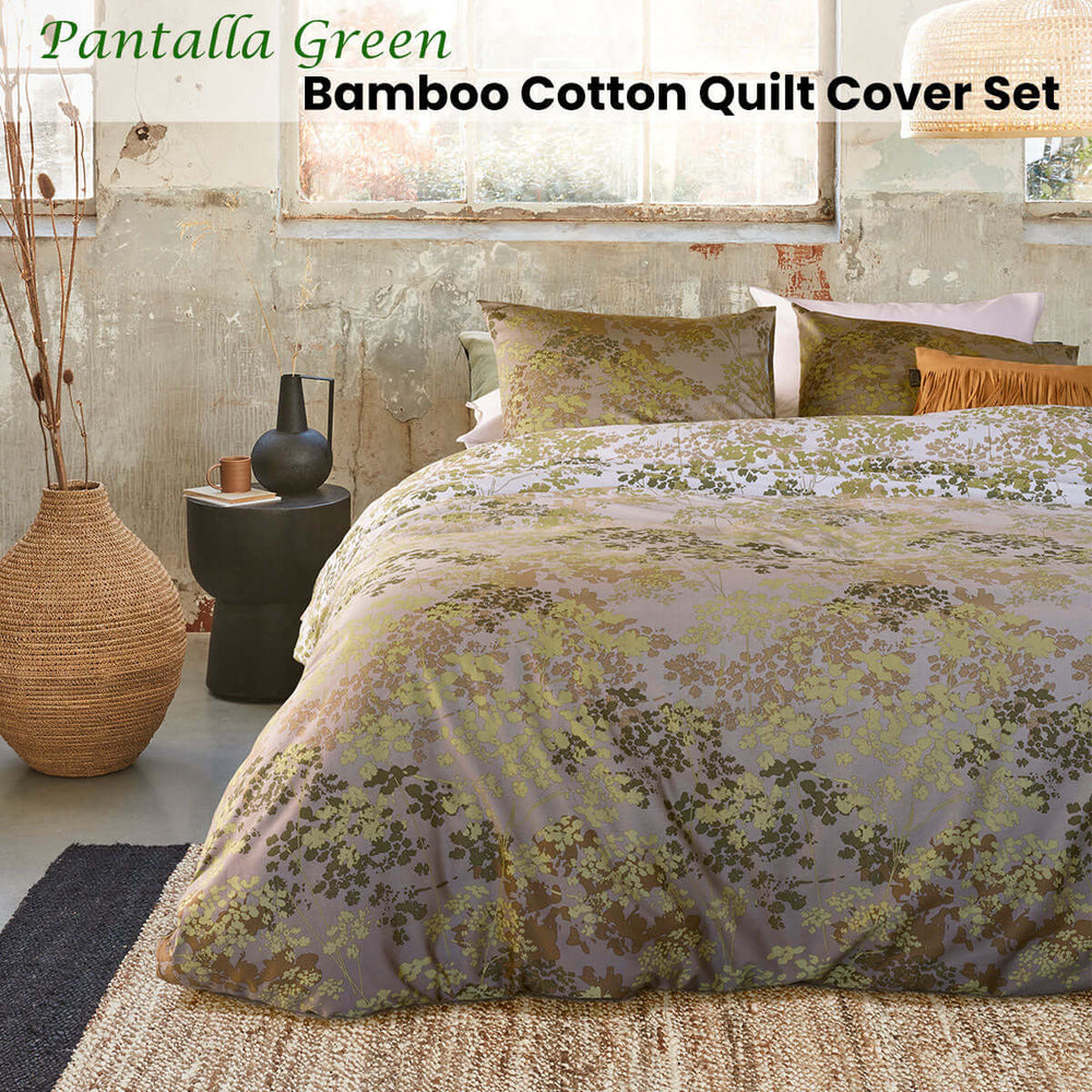 _label_, DSZ Product, feed-cond-new, feed-sl-free shipping, free-shipping, newBedding House Pantalla Green Bamboo Cotton Quilt Cover Set Queen - Premium Home & Garden > Bedding > Duvet Covers from Bedding House ! Shop Online Buy Now at S & D's Value Store Family Business Best Customer Service_label_, DSZ Product, feed-cond-new, feed-sl-free shipping, free-shipping, new