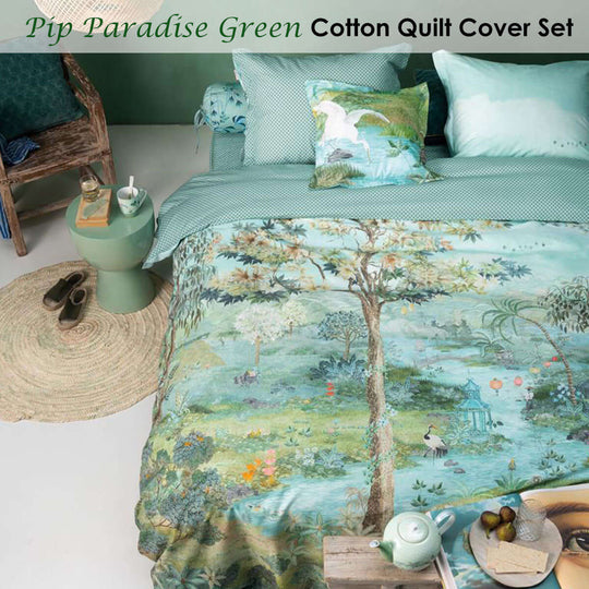 _label_, DSZ Product, feed-cond-new, feed-sl-free shipping, free-shipping, newPip Studio Pip Paradise Green Quilt Cover Set King - Premium Home & Garden > Bedding > Duvet Covers from Pip Studio ! Shop Online Buy Now at S & D's Value Store Family Business Best Customer Service_label_, DSZ Product, feed-cond-new, feed-sl-free shipping, free-shipping, new