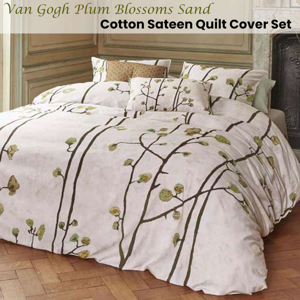 _label_, DSZ Product, feed-cond-new, feed-sl-free shipping, free-shipping, newBedding House Van Gogh Plum Blossoms Sand Cotton Sateen Quilt Cover Set King - Premium Home & Garden > Bedding > Duvet Covers from Bedding House ! Shop Online Buy Now at S & D's Value Store Family Business Best Customer Service_label_, DSZ Product, feed-cond-new, feed-sl-free shipping, free-shipping, new