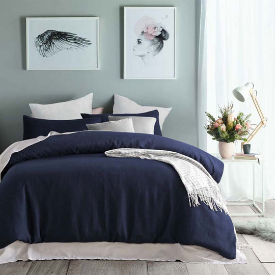 _label_, DSZ Product, feed-cond-new, feed-sl-free shipping, free-shippingAccessorize Navy Waffle Polyester Quilt Cover Set King - Premium Home & Garden > Bedding > Duvet Covers from Accessorize ! Shop Online Buy Now at S & D's Value Store Family Business Best Customer Service_label_, DSZ Product, feed-cond-new, feed-sl-free shipping, free-shipping