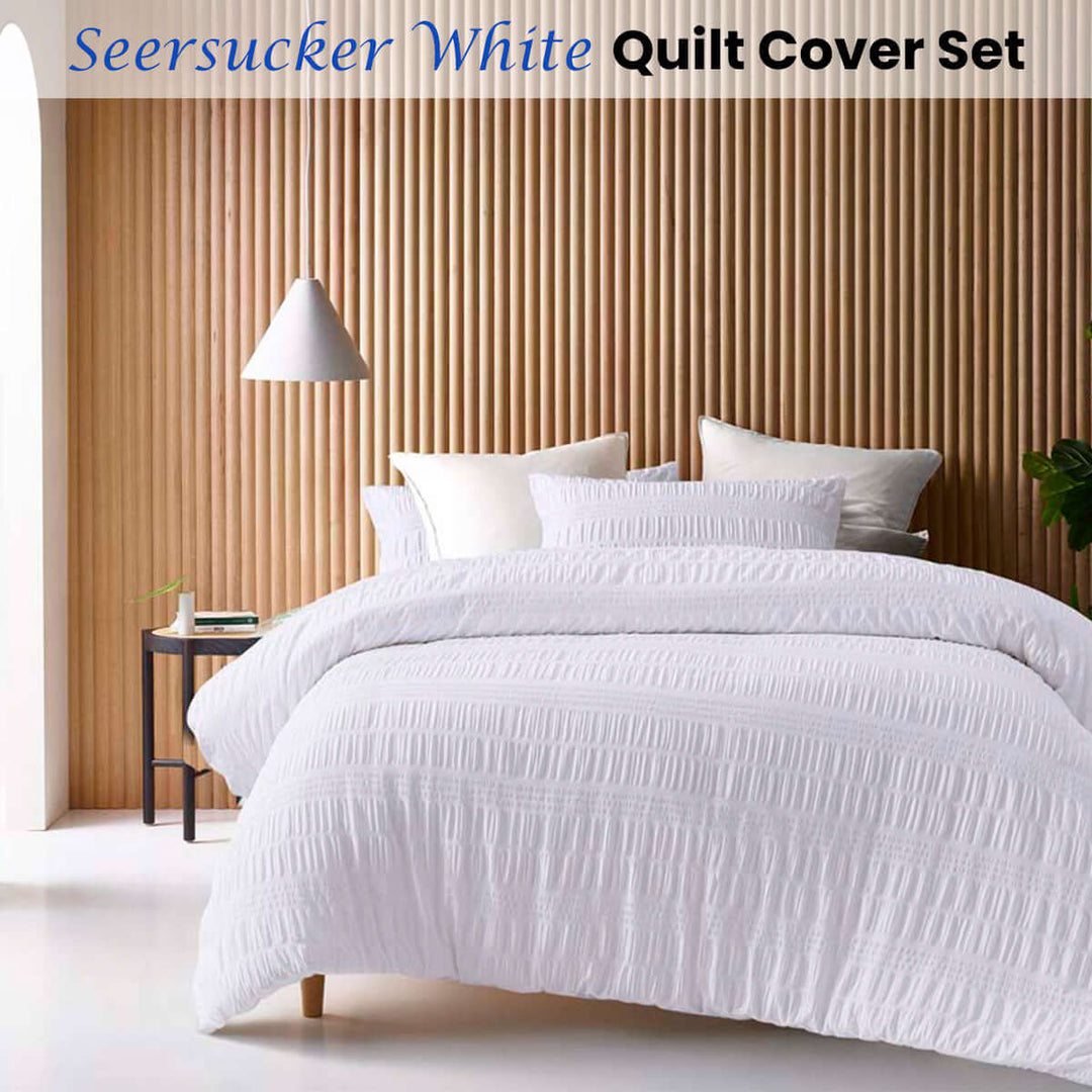 _label_, DSZ Product, feed-cond-new, feed-sl-free shipping, free-shippingAccessorize Seersucker White Cotton Quilt Cover Set King - Premium Home & Garden > Bedding > Duvet Covers from Accessorize ! Shop Online Buy Now at S & D's Value Store Family Business Best Customer Service_label_, DSZ Product, feed-cond-new, feed-sl-free shipping, free-shipping