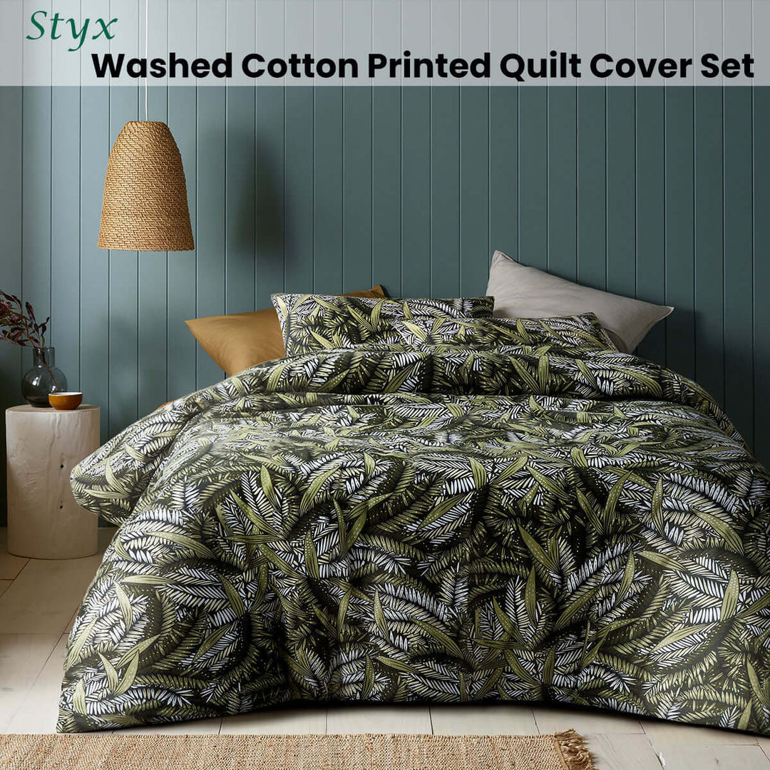 _label_, DSZ Product, feed-cond-new, feed-sl-free shipping, free-shipping, newAccessorize Styx Washed Cotton Printed Quilt Cover Set King - Premium Home & Garden > Bedding > Duvet Covers from Accessorize ! Shop Online Buy Now at S & D's Value Store Family Business Best Customer Service_label_, DSZ Product, feed-cond-new, feed-sl-free shipping, free-shipping, new