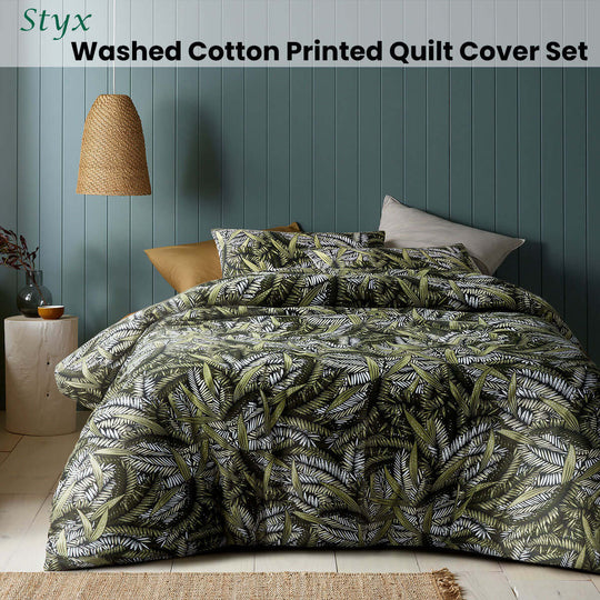 _label_, DSZ Product, feed-cond-new, feed-sl-free shipping, free-shipping, newAccessorize Styx Washed Cotton Printed Quilt Cover Set King - Premium Home & Garden > Bedding > Duvet Covers from Accessorize ! Shop Online Buy Now at S & D's Value Store Family Business Best Customer Service_label_, DSZ Product, feed-cond-new, feed-sl-free shipping, free-shipping, new