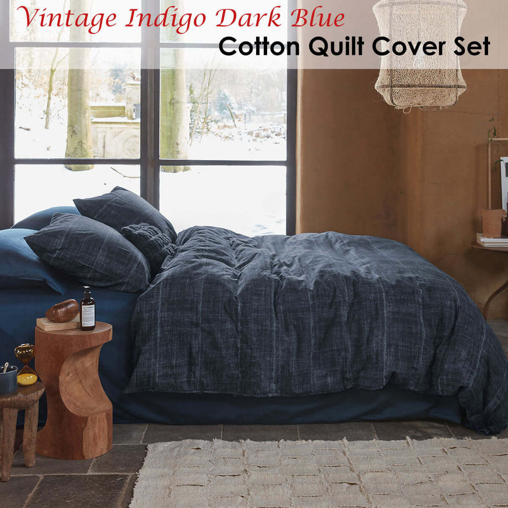 _label_, DSZ Product, feed-cond-new, feed-sl-free shipping, free-shipping, newPip Studio Vintage Indigo Dark Blue Cotton Quilt Cover Set King - Premium Home & Garden > Bedding > Duvet Covers from Pip Studio ! Shop Online Buy Now at S & D's Value Store Family Business Best Customer Service_label_, DSZ Product, feed-cond-new, feed-sl-free shipping, free-shipping, new