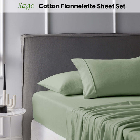 _label_, DSZ Product, feed-cond-new, feed-sl-free shipping, free-shippingAccessorize Cotton Flannelette Sheet Set 40Cm Wall Sage Queen - Premium Home & Garden > Bedding > Bed Sheets from Accessorize ! Shop Online Buy Now at S & D's Value Store Family Business Best Customer Service_label_, DSZ Product, feed-cond-new, feed-sl-free shipping, free-shipping