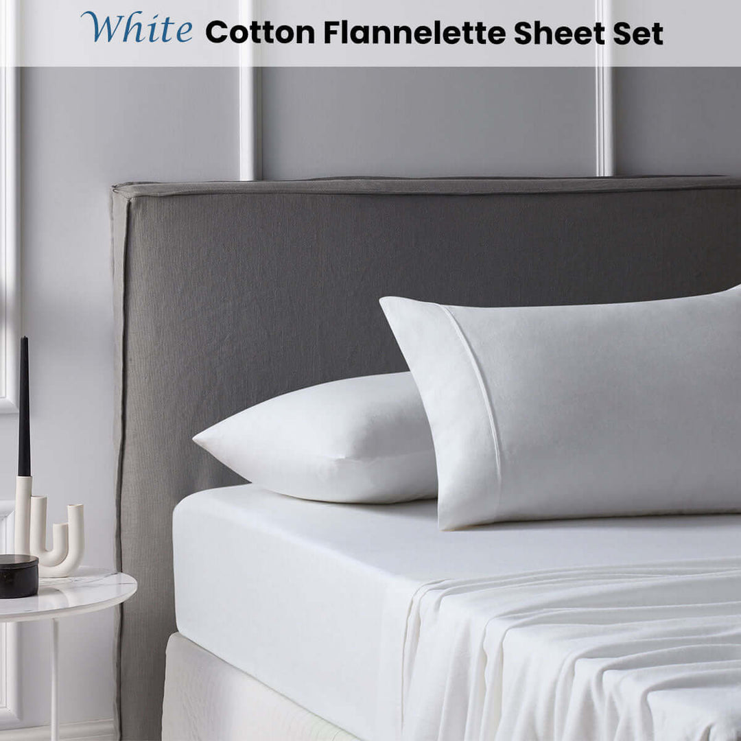 _label_, DSZ Product, feed-cond-new, feed-sl-free shipping, free-shippingAccessorize Cotton Flannelette Sheet Set 40Cm Wall White King - Premium Home & Garden > Bedding > Bed Sheets from Accessorize ! Shop Online Buy Now at S & D's Value Store Family Business Best Customer Service_label_, DSZ Product, feed-cond-new, feed-sl-free shipping, free-shipping