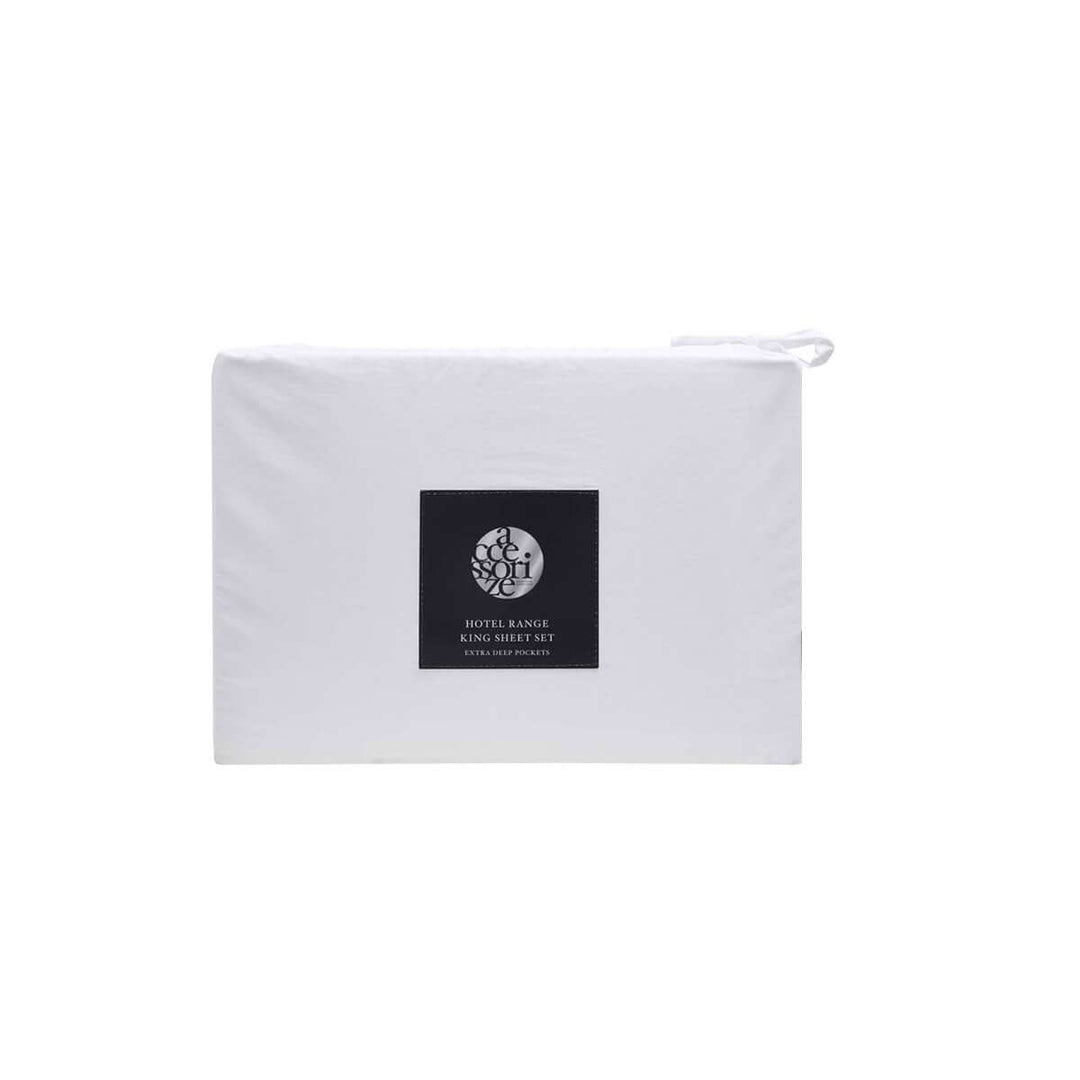 _label_, DSZ Product, feed-cond-new, feed-sl-free shipping, free-shipping, newAccessorize White Piped Hotel Deluxe Cotton Sheet Set King - Premium Home & Garden > Bedding > Bed Sheets from Accessorize ! Shop Online Buy Now at S & D's Value Store Family Business Best Customer Service_label_, DSZ Product, feed-cond-new, feed-sl-free shipping, free-shipping, new