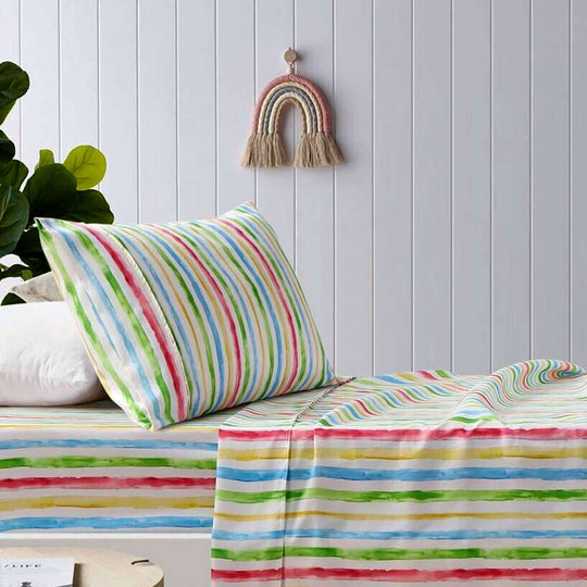 _label_, DSZ Product, feed-cond-new, feed-sl-free shipping, free-shippingHappy Kids Multi Stripes Printed Microfibre Sheet Set Double - Premium Home & Garden > Bedding > Bed Sheets from Happy Kids ! Shop Online Buy Now at S & D's Value Store Family Business Best Customer Service_label_, DSZ Product, feed-cond-new, feed-sl-free shipping, free-shipping