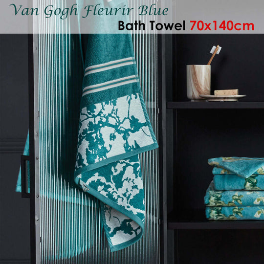 _label_, DSZ Product, feed-cond-new, feed-sl-free shipping, free-shipping, newBedding House Van Gogh Fleurir Blue Bath Towel - Premium Home & Garden > Bathroom Accessories > Bath Towels & Robes from Bedding House ! Shop Online Buy Now at S & D's Value Store Family Business Best Customer Service_label_, DSZ Product, feed-cond-new, feed-sl-free shipping, free-shipping, new