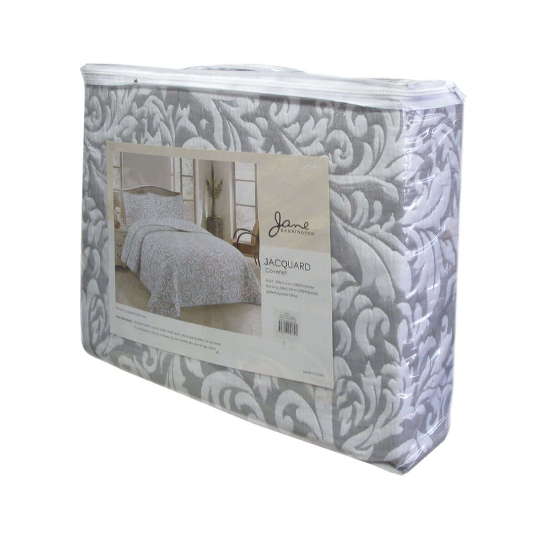 _label_, DSZ Product, feed-cond-new, feed-sl-free shipping, free-shippingJane Barrington Grey & White Lightly Quilted Jacquard Reversible Coverlet Set King - Premium Home & Garden > Bedding > Duvet Covers from Jane Barrington ! Shop Online Buy Now at S & D's Value Store Family Business Best Customer Service_label_, DSZ Product, feed-cond-new, feed-sl-free shipping, free-shipping