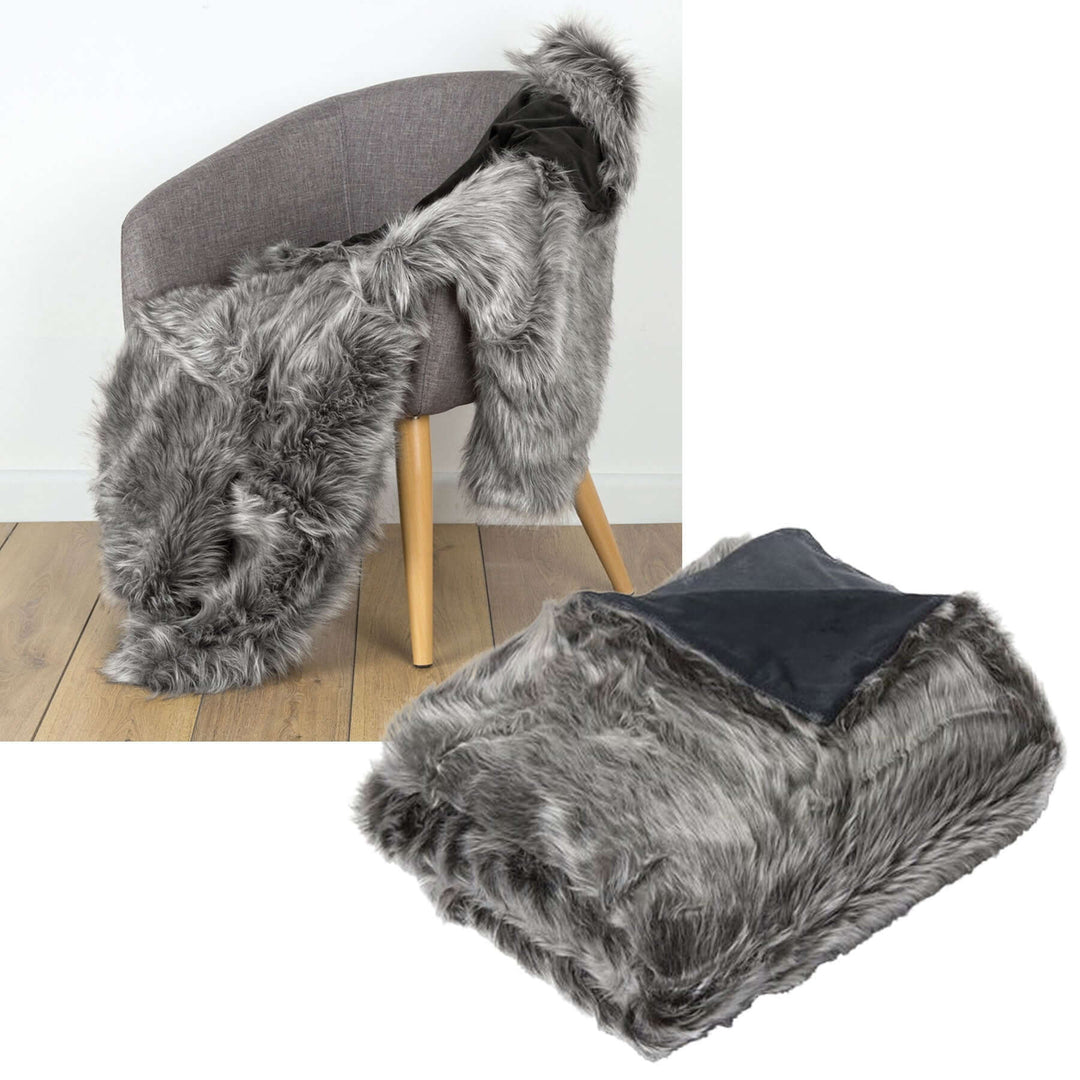 _label_, DSZ Product, feed-cond-new, feed-sl-free shipping, free-shippingIdc Homewares Luxury Wolf Faux Fur Throw 125 X 150Cm - Premium Home & Garden > Bedding > Blankets & Throws from Idc Homewares ! Shop Online Buy Now at S & D's Value Store Family Business Best Customer Service_label_, DSZ Product, feed-cond-new, feed-sl-free shipping, free-shipping