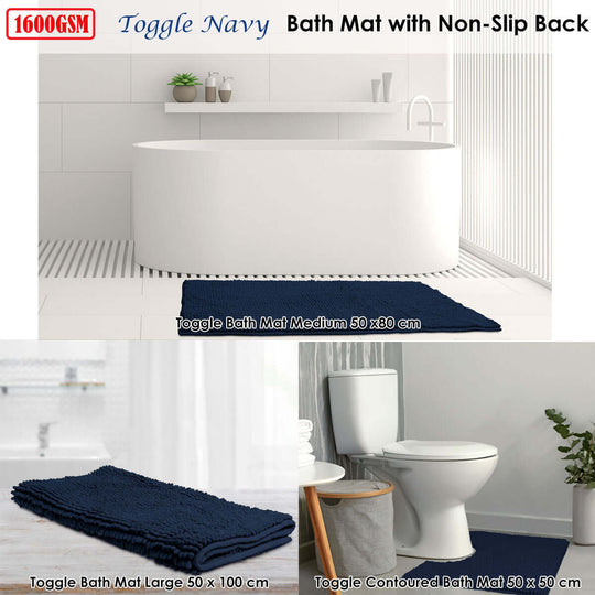 _label_, DSZ Product, feed-cond-new, feed-sl-free shipping, free-shipping, newToggle Microfiber Bath Mat Medium Navy - Premium Home & Garden > Bathroom Accessories > Bath Mats & Rugs from Toggle ! Shop Online Buy Now at S & D's Value Store Family Business Best Customer Service_label_, DSZ Product, feed-cond-new, feed-sl-free shipping, free-shipping, new