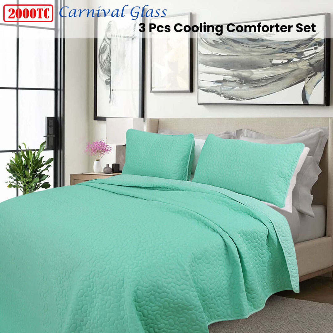 _label_, DSZ Product, feed-cond-new, feed-sl-free shipping, free-shippingShangri La 2000Tc Carnival Glass Cooling Embroidered 3 Pcs Comforter Set King - Premium Home & Garden > Decor > Candles & Diffusers from Shangri La ! Shop Online Buy Now at S & D's Value Store Family Business Best Customer Service_label_, DSZ Product, feed-cond-new, feed-sl-free shipping, free-shipping