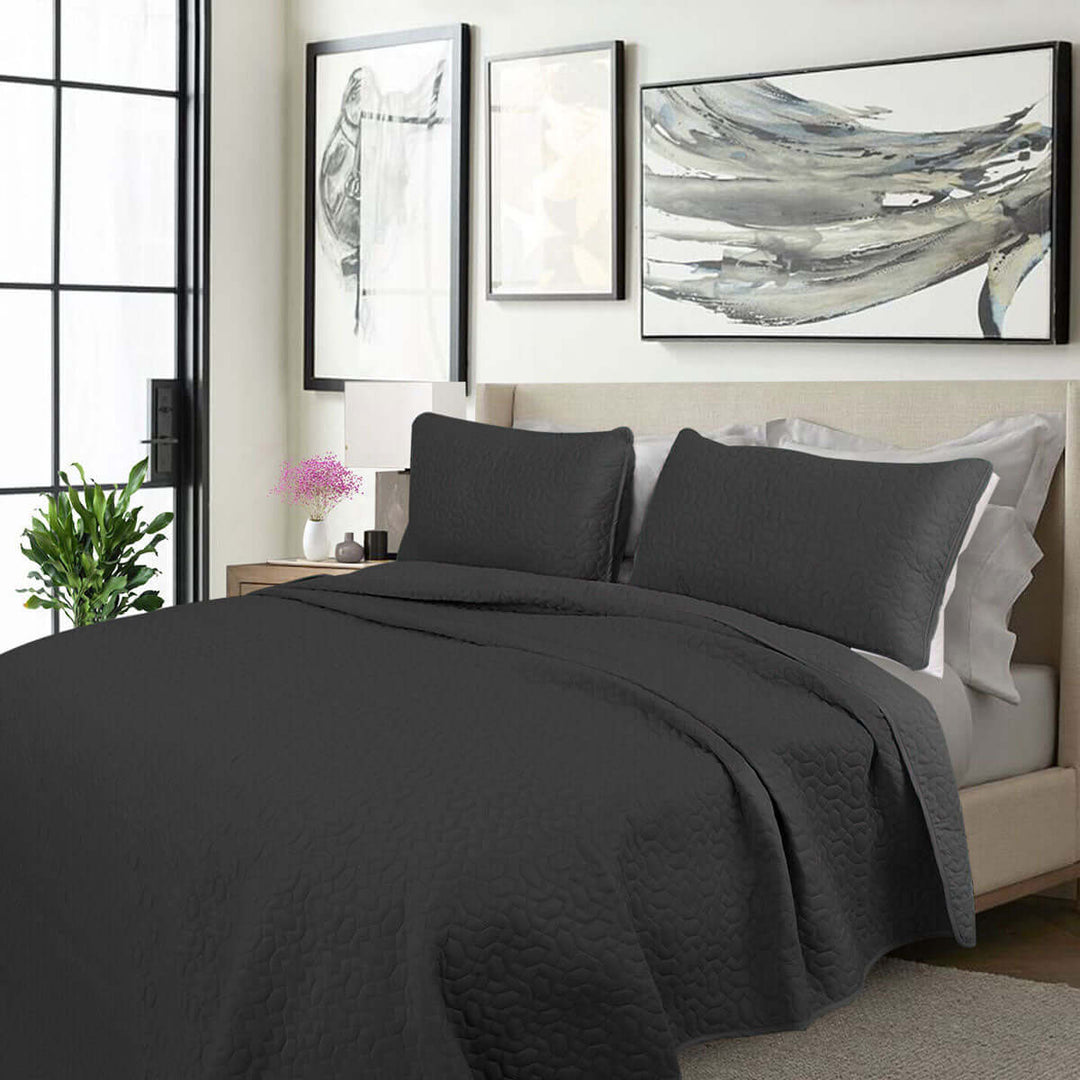 _label_, DSZ Product, feed-cond-new, feed-sl-free shipping, free-shippingShangri La 2000Tc Charcoal Cooling Embroidered 3 Pcs Comforter Set Queen - Premium Home & Garden > Bedding > Quilts & Duvets from Shangri La ! Shop Online Buy Now at S & D's Value Store Family Business Best Customer Service_label_, DSZ Product, feed-cond-new, feed-sl-free shipping, free-shipping