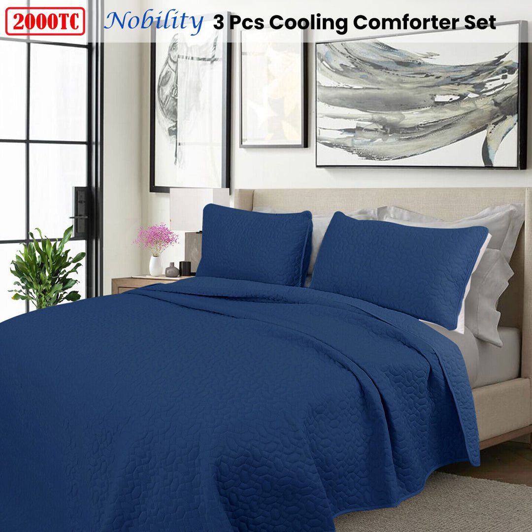 _label_, DSZ Product, feed-cond-new, feed-sl-free shipping, free-shipping, newShangri La 2000Tc Nobility Cooling Embroidered 3 Pcs Comforter Set King - Premium Furniture > Bedroom > Dressers from Shangri La ! Shop Online Buy Now at S & D's Value Store Family Business Best Customer Service_label_, DSZ Product, feed-cond-new, feed-sl-free shipping, free-shipping, new