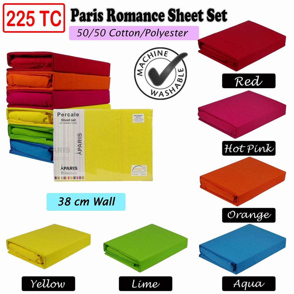 _label_, DSZ Product, feed-cond-new, feed-sl-free shipping, free-shipping225Tc Paris Romance Sheet Set Aqua King Single - Premium Home & Garden > Bedding > Bed Sheets from DSZ ! Shop Online Buy Now at S & D's Value Store Family Business Best Customer Service_label_, DSZ Product, feed-cond-new, feed-sl-free shipping, free-shipping