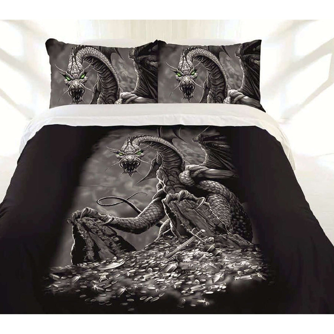 _label_, DSZ Product, feed-cond-new, feed-sl-free shipping, free-shippingJust Home Green Eyed Dragon Quilt Cover Set Queen - Premium Home & Garden > Bedding > Duvet Covers from Just Home ! Shop Online Buy Now at S & D's Value Store Family Business Best Customer Service_label_, DSZ Product, feed-cond-new, feed-sl-free shipping, free-shipping