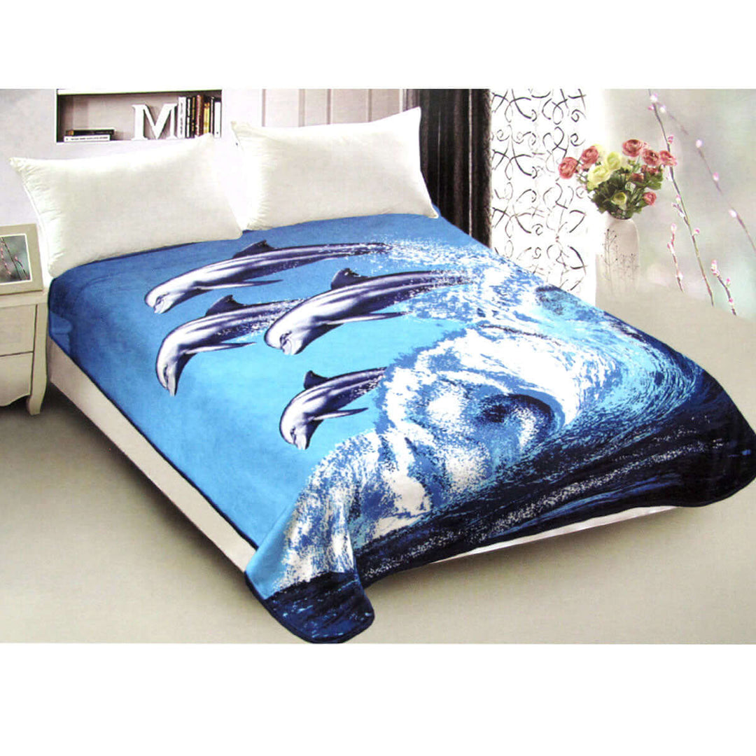 _label_, DSZ Product, feed-cond-new, feed-sl-free shipping, free-shipping800Gsm Luxury Reversible Animal Pattern Mink Blanket Queen 200 X 240 Cm Jumping Dolphins - Premium Home & Garden > Bedding > Blankets & Throws from DSZ ! Shop Online Buy Now at S & D's Value Store Family Business Best Customer Service_label_, DSZ Product, feed-cond-new, feed-sl-free shipping, free-shipping