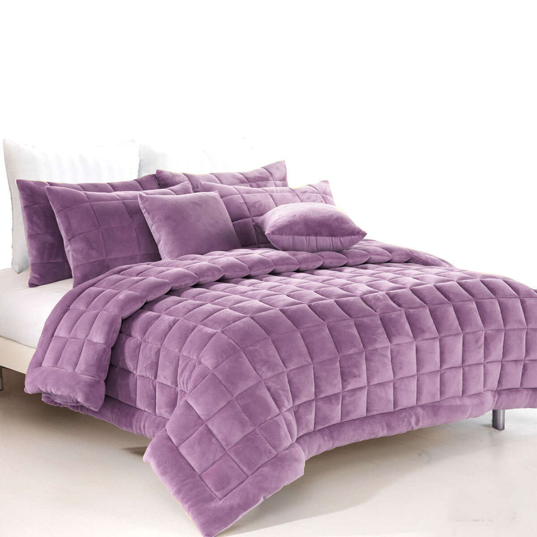 _label_, DSZ Product, feed-cond-new, feed-sl-free shipping, free-shippingAlastairs Augusta Faux Mink Quilt / Comforter Set Lilac King - Premium Home & Garden > Bedding > Duvet Covers from Alastairs ! Shop Online Buy Now at S & D's Value Store Family Business Best Customer Service_label_, DSZ Product, feed-cond-new, feed-sl-free shipping, free-shipping