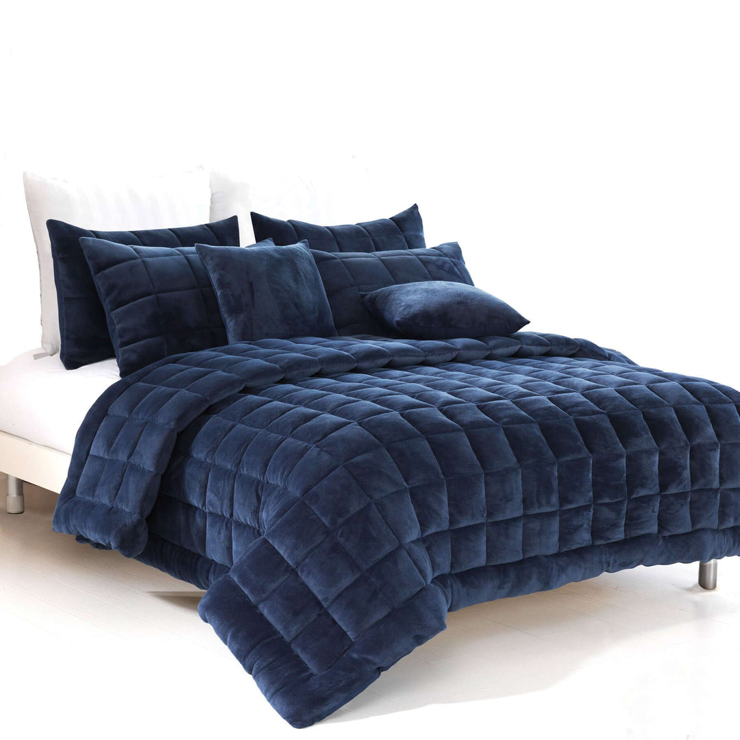 _label_, DSZ Product, feed-cond-new, feed-sl-free shipping, free-shippingAlastairs Augusta Faux Mink Quilt / Comforter Set Navy King - Premium Home & Garden > Bedding > Bed Sheets from Alastairs ! Shop Online Buy Now at S & D's Value Store Family Business Best Customer Service_label_, DSZ Product, feed-cond-new, feed-sl-free shipping, free-shipping