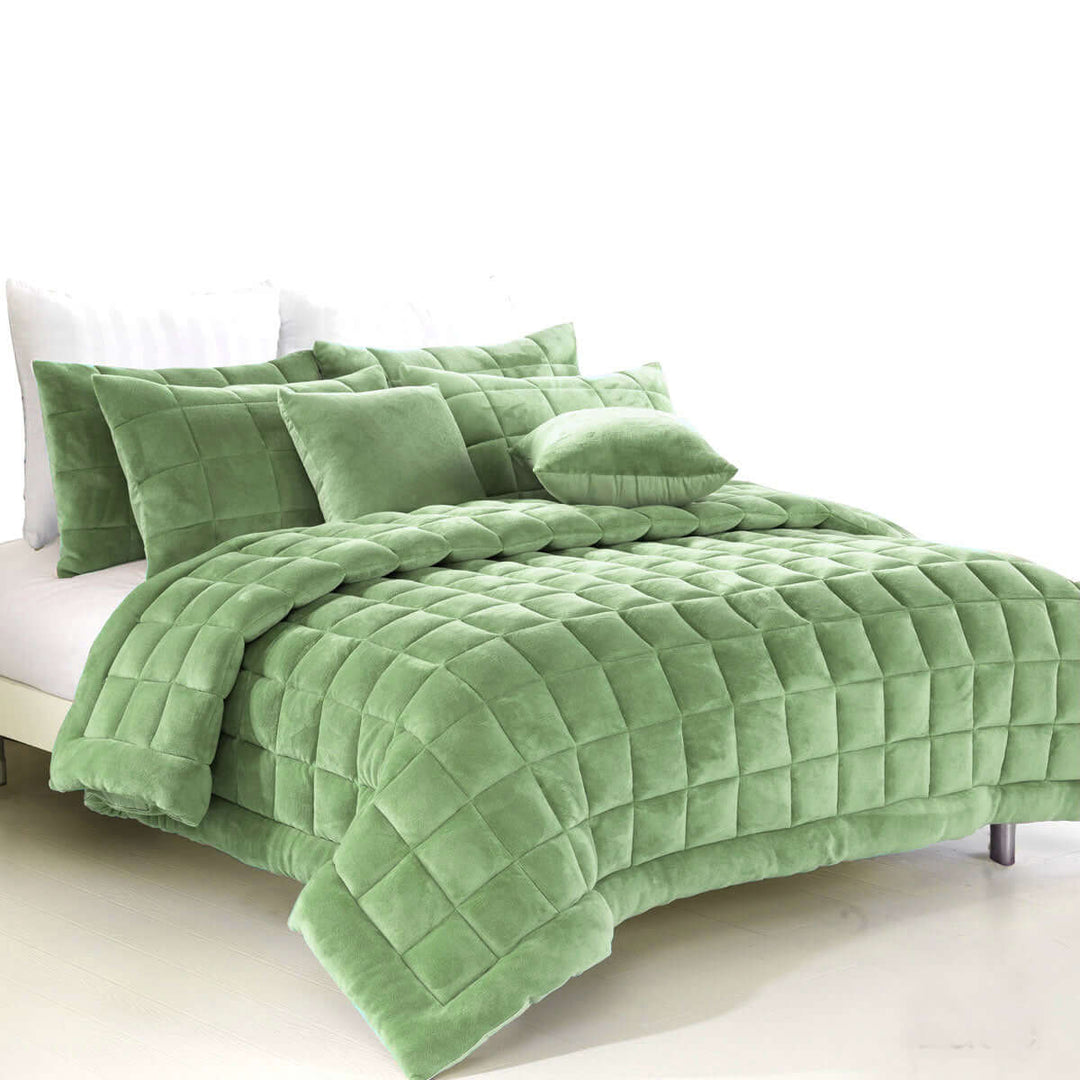 _label_, DSZ Product, feed-cond-new, feed-sl-free shipping, free-shippingAlastairs Augusta Faux Mink Quilt / Comforter Set Sage King - Premium Home & Garden > Bedding > Bed Valances from Alastairs ! Shop Online Buy Now at S & D's Value Store Family Business Best Customer Service_label_, DSZ Product, feed-cond-new, feed-sl-free shipping, free-shipping