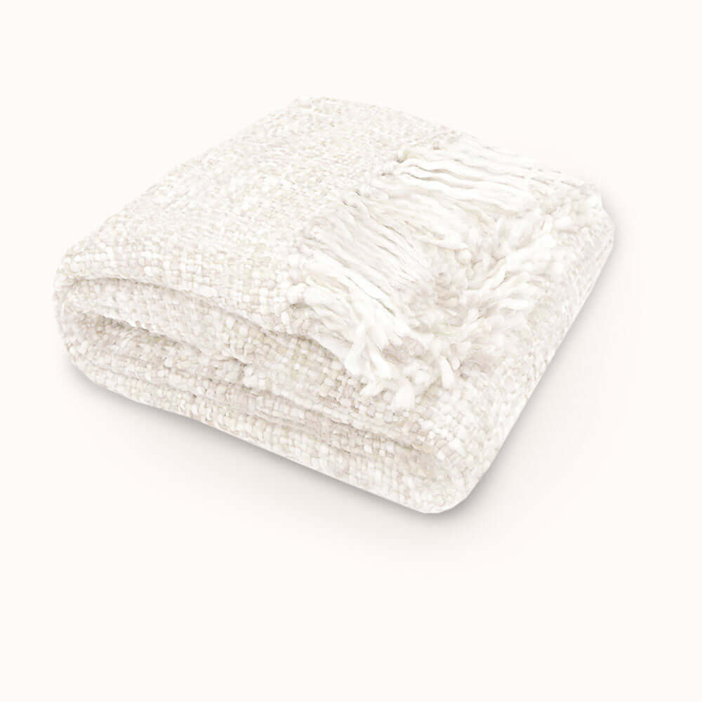 _label_, DSZ Product, feed-cond-new, feed-sl-free shipping, free-shippingRans Oslo Knitted Weave Throw 127 X 152Cm - Snow White - Premium Home & Garden > Bedding > Blankets & Throws from Rans ! Shop Online Buy Now at S & D's Value Store Family Business Best Customer Service_label_, DSZ Product, feed-cond-new, feed-sl-free shipping, free-shipping