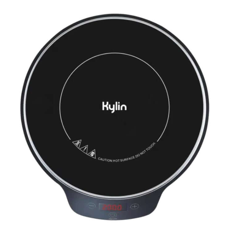 Kylin Portable Electric Induction Cooker AU-K4092 with sleek round design and touch control panel, ideal for affordable DIY cooking.