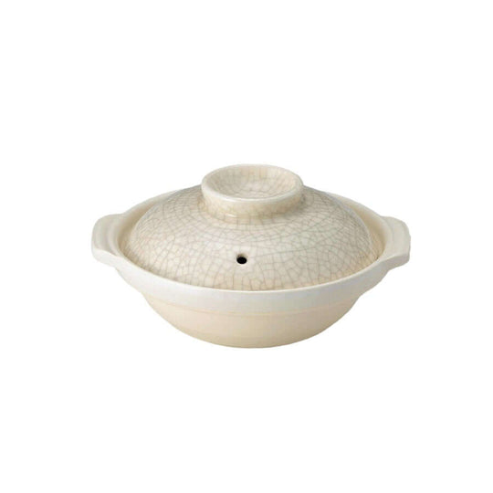 Donabe Japanese 24.5cm clay pot for hot pot, ideal for soups and stews, high-quality ceramic design, affordable luxury.