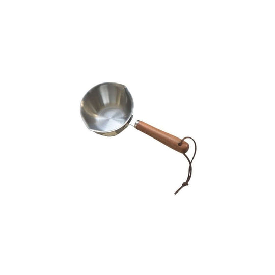 Kylin 120ml stainless steel oil poured pot with wood handle, perfect for affordable and stylish cooking.