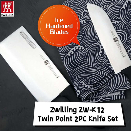 Zwilling ZW-K12 Twin Point 2PC knife set with ice hardened blades, ideal for affordable quality in any DIY kitchen.