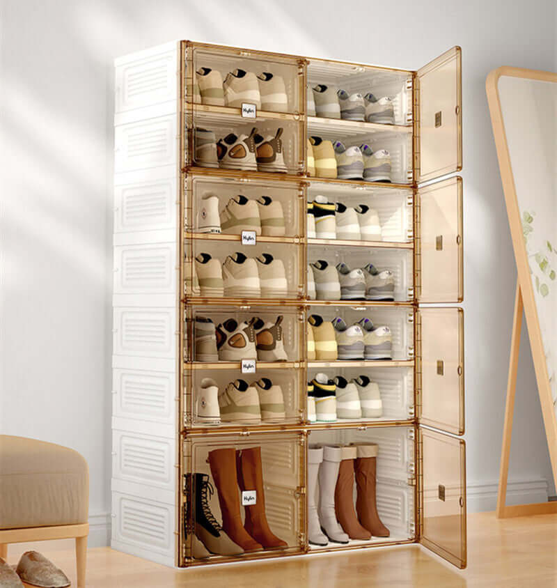 DSZ Product, feed-cond-new, feed-sl-DSZ Freight Payable, newKylin Cubes Storage Folding Shoe Cabinet With 2 Column & 7 Grids & 4 Brown Door - Premium Home & Garden > Storage > Storage Boxes from Kylin ! Shop Online Buy Now at S & D's Value Store Family Business Best Customer ServiceDSZ Product, feed-cond-new, feed-sl-DSZ Freight Payable, new