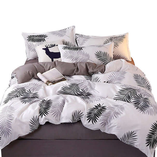 DSZ Product, feed-cond-new, feed-sl-DSZ Freight PayablePalm Leaves Pattern Aloe Cotton Flat Sheet Quilt Cover Pillowcases 4Pcs Bedding Set (Queen) - Premium Home & Garden > Bedding > Bed Sheets from Jr Joyreap ! Shop Online Buy Now at S & D's Value Store Family Business Best Customer ServiceDSZ Product, feed-cond-new, feed-sl-DSZ Freight Payable