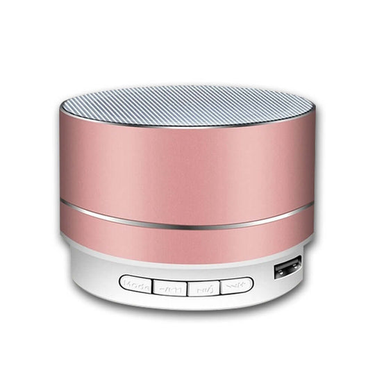 Pink portable Bluetooth speaker with LED light, perfect for effortless music enjoyment indoors and outdoors. Affordable quality sound.