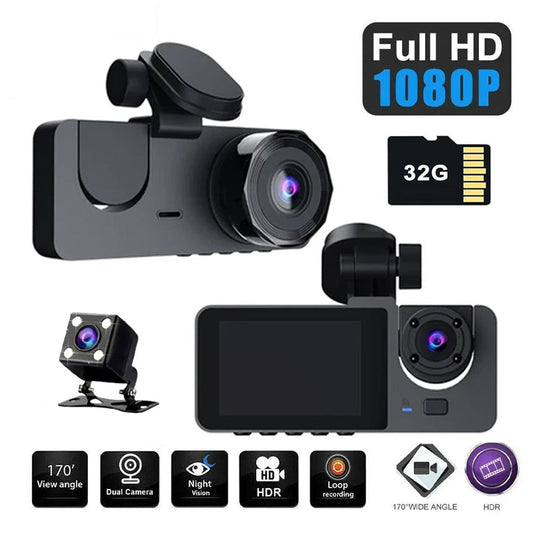 DSZ Product, feed-cond-new, feed-sl-DSZ Freight Payable, new3 Channel Car Dvr Hd 1080P Vehicle Dash Cam Three Way Camera Dvrs Recorder With 32 Gb Card - Premium Electronics > Business & Home Security > Security Cameras & Accessories from Jr Joyreap ! Shop Online Buy Now at S & D's Value Store Family Business Best Customer ServiceDSZ Product, feed-cond-new, feed-sl-DSZ Freight Payable, new