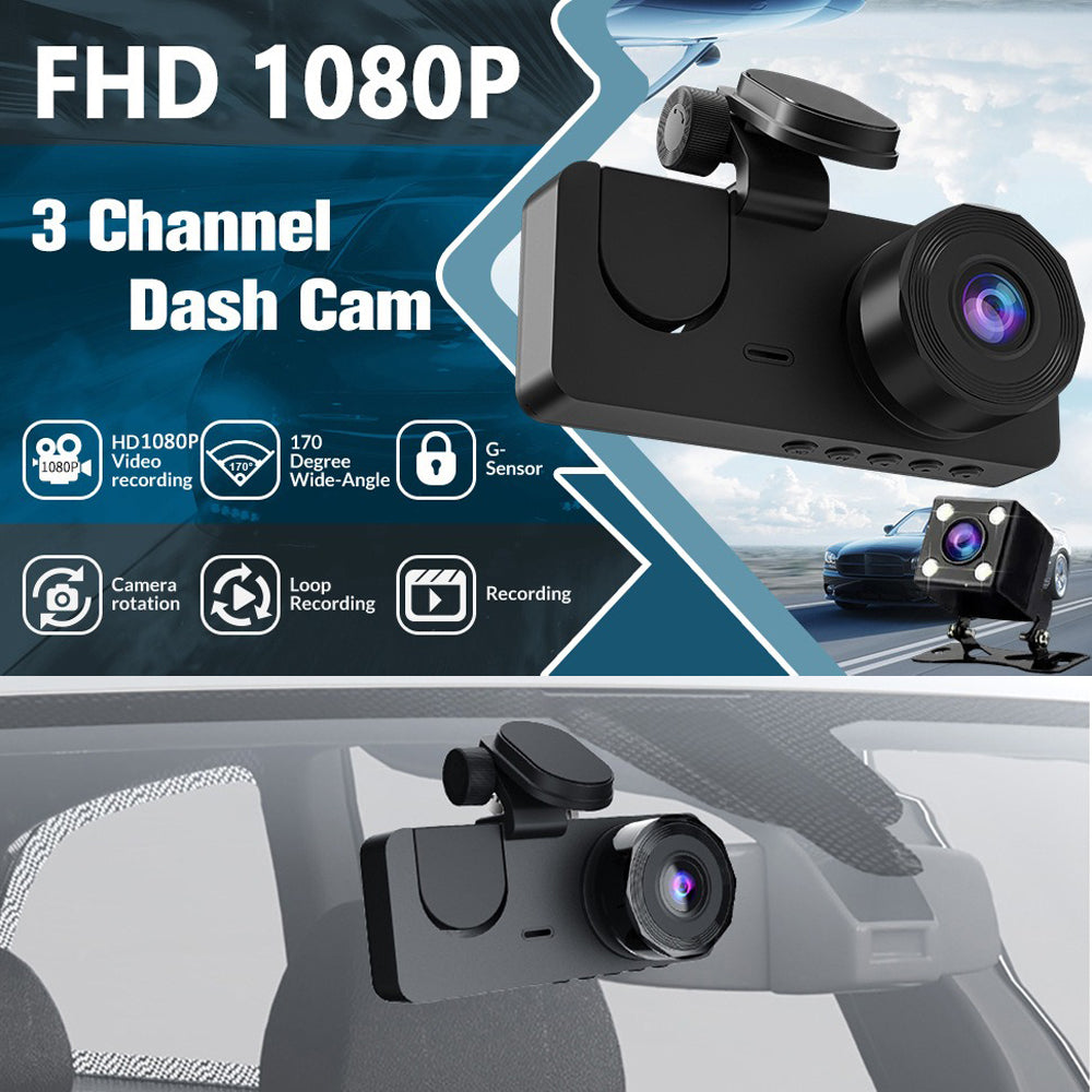 DSZ Product, feed-cond-new, feed-sl-DSZ Freight Payable, new3 Channel Car Dvr Hd 1080P Vehicle Dash Cam Three Way Camera Dvrs Recorder With 32 Gb Card - Premium Electronics > Business & Home Security > Security Cameras & Accessories from Jr Joyreap ! Shop Online Buy Now at S & D's Value Store Family Business Best Customer ServiceDSZ Product, feed-cond-new, feed-sl-DSZ Freight Payable, new