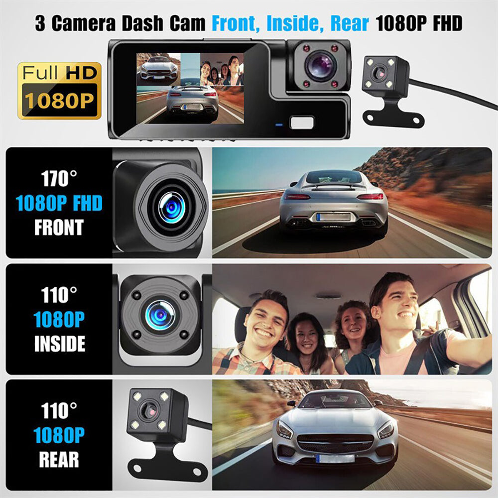 DSZ Product, feed-cond-new, feed-sl-DSZ Freight Payable, newWifi 3 Channels Dash Cam 1080P Full Hd Car Dashcam With Hardwire Kit And 32Gb Card - Premium Electronics > Business & Home Security > Security Cameras & Accessories from Jr Joyreap ! Shop Online Buy Now at S & D's Value Store Family Business Best Customer ServiceDSZ Product, feed-cond-new, feed-sl-DSZ Freight Payable, new