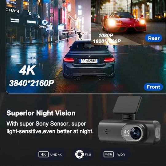 DSZ Product, feed-cond-new, feed-sl-DSZ Freight Payable, new4K Front And Rear Dual Dash Cam Wifi Gps Car Camera With 64Gb Sd Card - Premium Electronics > Business & Home Security > Security Cameras & Accessories from Jr Joyreap ! Shop Online Buy Now at S & D's Value Store Family Business Best Customer ServiceDSZ Product, feed-cond-new, feed-sl-DSZ Freight Payable, new