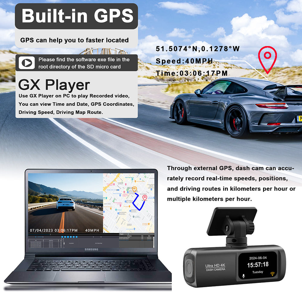 DSZ Product, feed-cond-new, feed-sl-DSZ Freight Payable, new4K Front And Rear Dual Dash Cam Wifi Gps Car Camera With 64Gb Sd Card - Premium Electronics > Business & Home Security > Security Cameras & Accessories from Jr Joyreap ! Shop Online Buy Now at S & D's Value Store Family Business Best Customer ServiceDSZ Product, feed-cond-new, feed-sl-DSZ Freight Payable, new