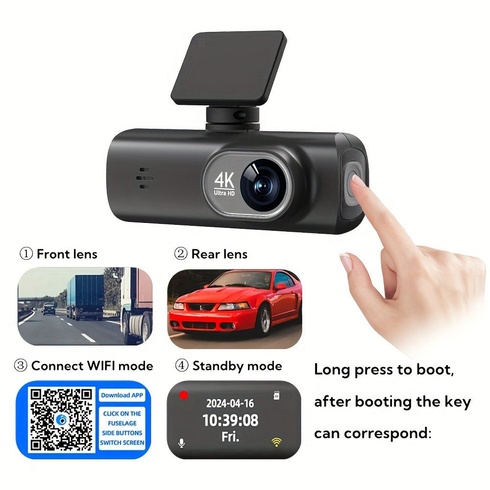 DSZ Product, feed-cond-new, feed-sl-DSZ Freight Payable, new4K Front And Rear Dual Dash Cam Wifi Gps Car Camera With 64Gb Sd Card - Premium Electronics > Business & Home Security > Security Cameras & Accessories from Jr Joyreap ! Shop Online Buy Now at S & D's Value Store Family Business Best Customer ServiceDSZ Product, feed-cond-new, feed-sl-DSZ Freight Payable, new