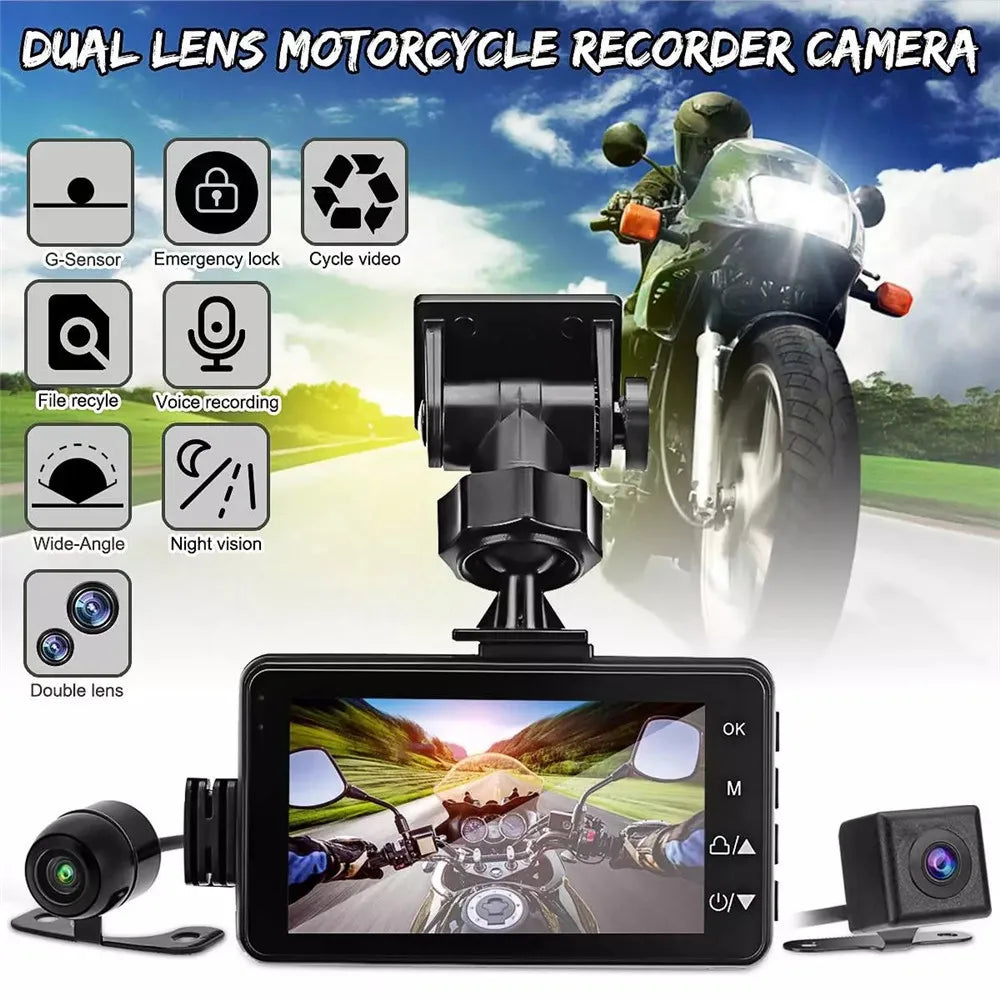 DSZ Product, feed-cond-new, feed-sl-DSZ Freight Payable, new3Inch Lcd Hd Dual Camera Motorcycle Dvr Video Driving Recorder With 32G Card - Premium Electronics > Business & Home Security > Security Cameras & Accessories from Jr Joyreap ! Shop Online Buy Now at S & D's Value Store Family Business Best Customer ServiceDSZ Product, feed-cond-new, feed-sl-DSZ Freight Payable, new