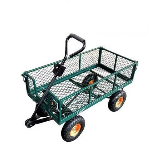 Affordable 300kg Gardeon mesh garden cart with removable sides and steel frame for DIY transporting.