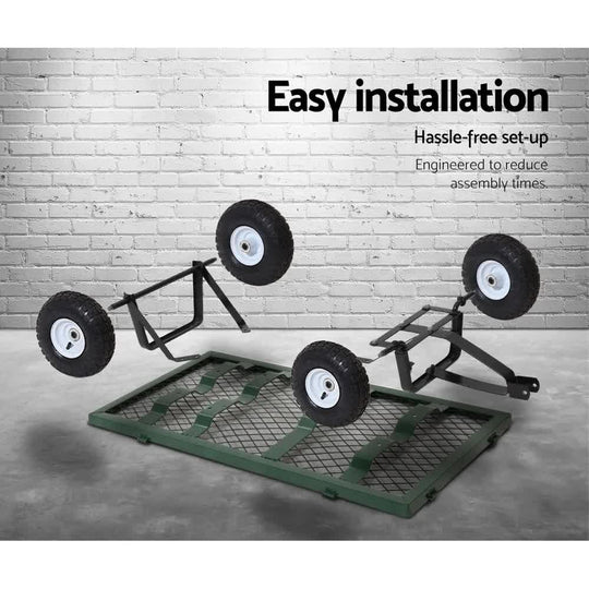 Easy installation of Gardeon Mesh Garden Cart with wheels for hassle-free setup and efficient assembly.