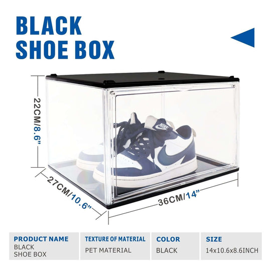 DSZ Product, feed-cond-new, feed-sl-DSZ Freight Payable, new10Pc  Black Stackable Shoe Display Box Hard Acrylic Sneaker Storage Containers Case - Premium Home & Garden > Storage > Storage Boxes from Sedy ! Shop Online Buy Now at S & D's Value Store Family Business Best Customer ServiceDSZ Product, feed-cond-new, feed-sl-DSZ Freight Payable, new