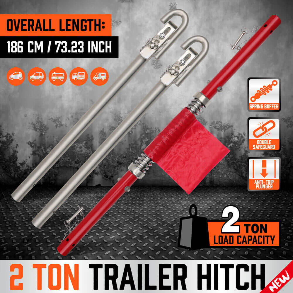 DSZ Product, feed-cond-new, feed-sl-DSZ Freight Payable, new3Pcs 2 Ton Trailer Hitch 186Cm Heavy Duty Tow Bar 4Wd Trailer Spring Buffer Au - Premium Outdoor Recreation > Camping > Caravan Accessories from Sedy ! Shop Online Buy Now at S & D's Value Store Family Business Best Customer ServiceDSZ Product, feed-cond-new, feed-sl-DSZ Freight Payable, new