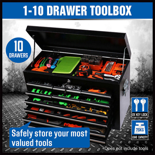 DSZ Product, feed-cond-new, feed-sl-DSZ Freight Payable, newHorusdy 10 - Drawer Tool Box Chest Toolbox Lockable Drawer Cabinet Garage Storage - Premium Home & Garden > Storage > Storage Cabinets & Lockers from Horusdy ! Shop Online Buy Now at S & D's Value Store Family Business Best Customer ServiceDSZ Product, feed-cond-new, feed-sl-DSZ Freight Payable, new